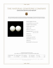 3.58 Ct.Tw.Total Carat Weight Salmon and White Cabochon Coral Pair from Italy Scan Report