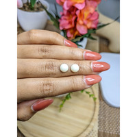 3.84&nbsp;Ct.Tw.Total Carat Weight Salmon and White Cabochon Coral Pair from Italy Life Style