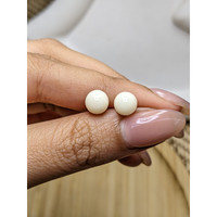 3.80&nbsp;Ct.Tw.Total Carat Weight Salmon and White Cabochon Coral Pair from Italy Life Style