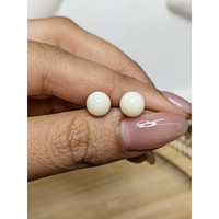 3.73&nbsp;Ct.Tw.Total Carat Weight Salmon and White Cabochon Coral Pair from Italy Life Style