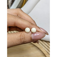 3.37&nbsp;Ct.Tw.Total Carat Weight Salmon and White Cabochon Coral Pair from Italy Life Style