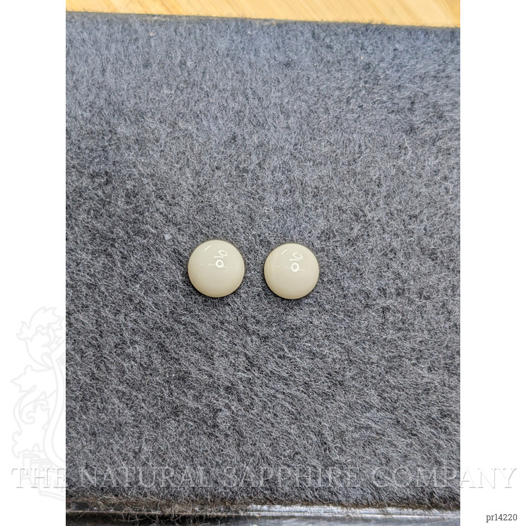 3.75 Ct.Tw. Salmon and White Cabochon Coral Pair from Italy