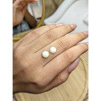 3.75 Ct.Tw.Total Carat Weight Salmon and White Cabochon Coral Pair from Italy Life Style