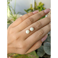 3.25 Ct.Tw.Total Carat Weight Salmon and White Cabochon Coral Pair from Italy Life Style
