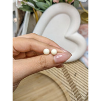 3.25 Ct.Tw.Total Carat Weight Salmon and White Cabochon Coral Pair from Italy Life Style