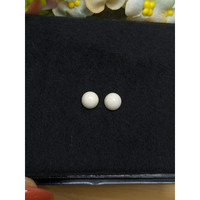 3.42 Ct.Tw.Total Carat Weight Salmon and White Cabochon Coral Pair from Italy Life Style