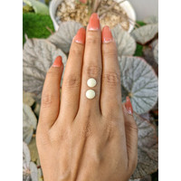 3.56&nbsp;Ct.Tw.Total Carat Weight Salmon and White Cabochon Coral Pair from Italy Life Style