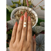 3.22&nbsp;Ct.Tw.Total Carat Weight Salmon and White Cabochon Coral Pair from Italy Life Style