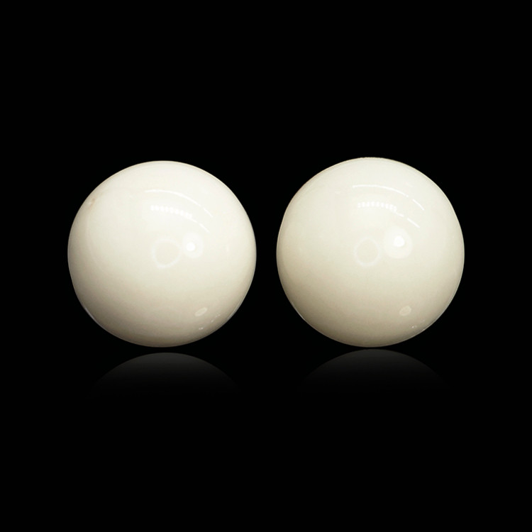3.87 Ct.Tw. Salmon and White Cabochon Coral Pair from Italy