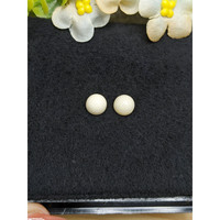 3.87 Ct.Tw.Total Carat Weight Salmon and White Cabochon Coral Pair from Italy Life Style