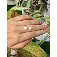 3.65&nbsp;Ct.Tw.Total Carat Weight Salmon and White Cabochon Coral Pair from Italy Life Style