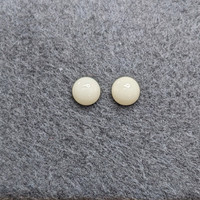 3.91 Ct.Tw.Total Carat Weight Salmon and White Cabochon Coral Pair from Italy Life Style