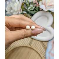 3.91&nbsp;Ct.Tw.Total Carat Weight Salmon and White Cabochon Coral Pair from Italy Life Style