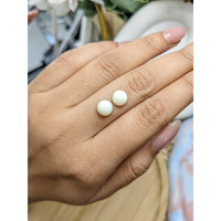 3.42&nbsp;Ct.Tw.Total Carat Weight Salmon and White Cabochon Coral Pair from Italy Life Style