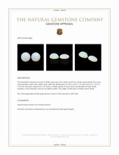 0.95&nbsp;Ct.Tw.Total Carat Weight Multi Color Cabochon Opal Pair from Brazil Appraisal