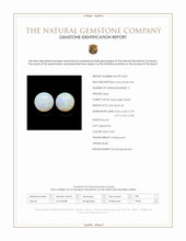 0.95 Ct.Tw.Total Carat Weight Multi Color Cabochon White Opal (Light Opal) Pair from Brazil Scan Report