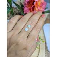 0.95 Ct.Tw.Total Carat Weight Multi Color Cabochon Opal Pair from Brazil Life Style