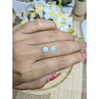 0.95 Ct.Tw.Total Carat Weight Multi Color Cabochon Opal Pair from Brazil Life Style