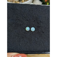 0.95 Ct.Tw.Total Carat Weight Multi Color Cabochon Opal Pair from Brazil Life Style