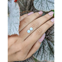 0.73 Ct.Tw.Total Carat Weight Multi Color Cabochon Opal Pair from Brazil Life Style
