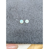 0.73 Ct.Tw.Total Carat Weight Multi Color Cabochon Opal Pair from Brazil Life Style