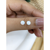 0.73 Ct.Tw.Total Carat Weight Multi Color Cabochon Opal Pair from Brazil Life Style