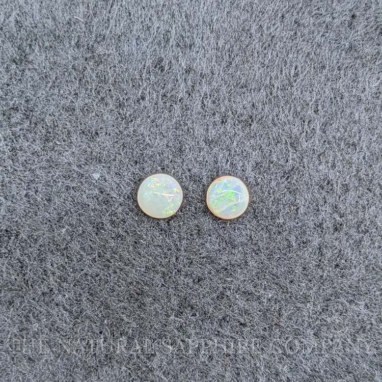 0.90 Ct.Tw. Multi Color Cabochon Opal Pair from Brazil