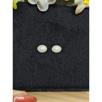 1.60 Ct.Tw.Total Carat Weight Salmon and White Cabochon Coral Pair from Italy Life Style