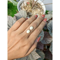 3.10&nbsp;Ct.Tw.Total Carat Weight Salmon and White Cabochon Coral Pair from Italy Life Style