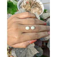 3.10&nbsp;Ct.Tw.Total Carat Weight Salmon and White Cabochon Coral Pair from Italy Life Style