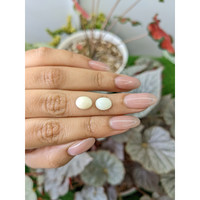 4.98&nbsp;Ct.Tw.Total Carat Weight Salmon and White Cabochon Coral Pair from Italy Life Style