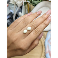 3.38&nbsp;Ct.Tw.Total Carat Weight Salmon and White Cabochon Coral Pair from Italy Life Style