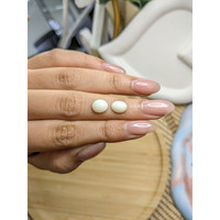 3.38&nbsp;Ct.Tw.Total Carat Weight Salmon and White Cabochon Coral Pair from Italy Life Style