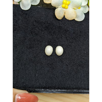 3.35 Ct.Tw.Total Carat Weight Salmon and White Cabochon Coral Pair from Italy Life Style