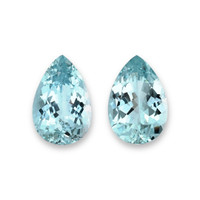 10.23 Ct.Tw.Total Carat Weight Blue Aquamarine Pair from Brazil Video