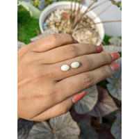 3.26&nbsp;Ct.Tw.Total Carat Weight Salmon and White Cabochon Coral Pair from Italy Life Style