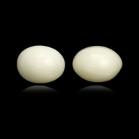 3.00 Ct.Tw.Total Carat Weight Salmon and White Cabochon Coral Pair from Italy Image
