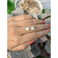 3.00&nbsp;Ct.Tw.Total Carat Weight Salmon and White Cabochon Coral Pair from Italy Life Style