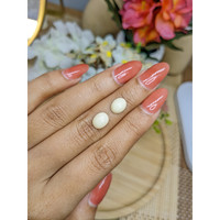 3.81&nbsp;Ct.Tw.Total Carat Weight Salmon and White Cabochon Coral Pair from Italy Life Style