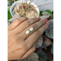 3.74 Ct.Tw.Total Carat Weight Salmon and White Cabochon Coral Pair from Italy Life Style