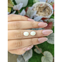 4.28&nbsp;Ct.Tw.Total Carat Weight Salmon and White Cabochon Coral Pair from Italy Life Style