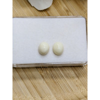 4.28&nbsp;Ct.Tw.Total Carat Weight Salmon and White Cabochon Coral Pair from Italy Life Style