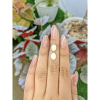 3.94&nbsp;Ct.Tw.Total Carat Weight Salmon and White Cabochon Coral Pair from Italy Life Style