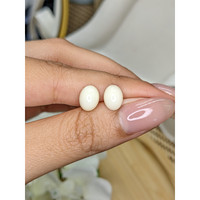 3.94&nbsp;Ct.Tw.Total Carat Weight Salmon and White Cabochon Coral Pair from Italy Life Style