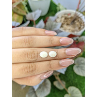 3.06&nbsp;Ct.Tw.Total Carat Weight Salmon and White Cabochon Coral Pair from Italy Life Style