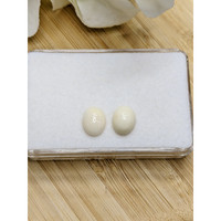 3.06&nbsp;Ct.Tw.Total Carat Weight Salmon and White Cabochon Coral Pair from Italy Life Style