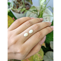 2.34&nbsp;Ct.Tw.Total Carat Weight Salmon and White Cabochon Coral Pair from Italy Life Style