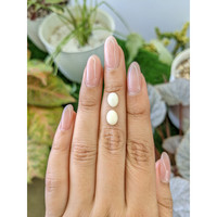 2.34&nbsp;Ct.Tw.Total Carat Weight Salmon and White Cabochon Coral Pair from Italy Life Style