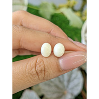 3.91&nbsp;Ct.Tw.Total Carat Weight Salmon and White Cabochon Coral Pair from Italy Life Style
