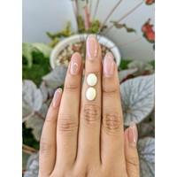 3.91&nbsp;Ct.Tw.Total Carat Weight Salmon and White Cabochon Coral Pair from Italy Life Style